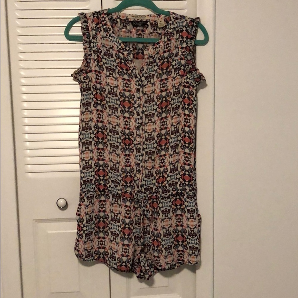 All over Geometric printed romper